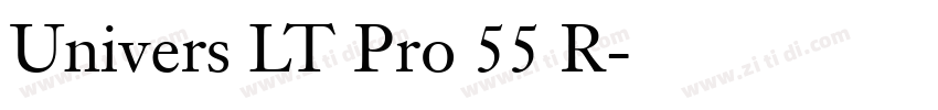 Univers LT Pro 55 R字体转换